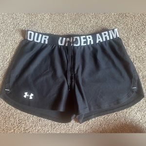 Under armour black shorts with NO built in underwear, size small